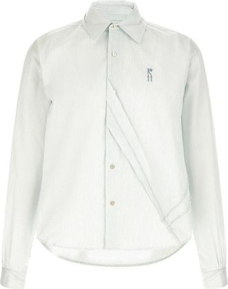Kiko Kostadinov Ohne K-Dart Shirt - Heren - Casual Overhemden - Groen - L - Katoen - Overhemden