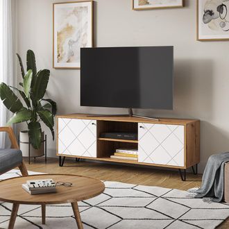 Vicco Mueble Bajo Para Tv Nizza, Roble Artesanal, 150 X 55.2 Cm