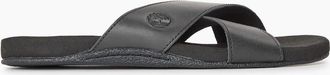 Timberland Mens Solid Patterned Open Toe Slide Sandals - Black - Size: 7.5 41.5