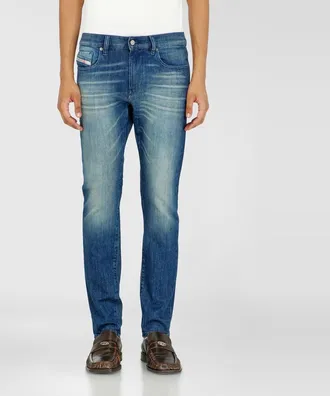 Diesel Slim Jeans Regular Waist 2019 D-Strukt, Dark blue, Zip fly