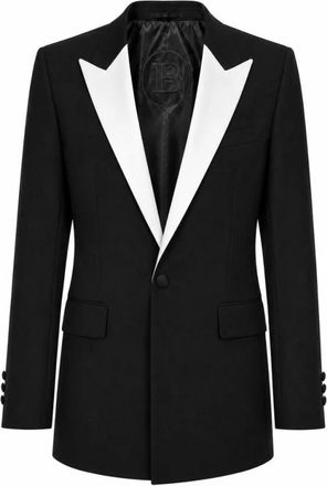 Balmain Elegante Viscose Jas - Heren - Business blazers - Zwart - 2XL - Kostuums