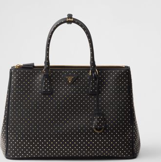 Prada Buckle extra-large studded leather bag