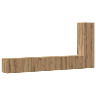 Berkfield Home 3 Piece TV Cabinet Set Wall-mounted Artisan Oak Engineered Wood