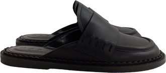 Marni Loafer Mules in Black Leather
