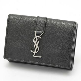Saint Laurent Black Leather Wallet (Tri-Fold) (Pre-Owned)