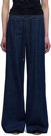 7 For All Mankind Utility Wide Leg Drawstring Jeans in Halona at Nordstrom, Size X-Large