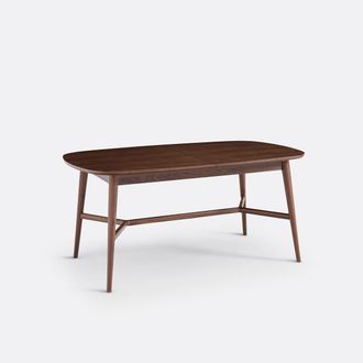 La Redoute Interieurs Uitschuifbare eettafel, walnoot en fineer, 6 tot 8 couverts, YVAN