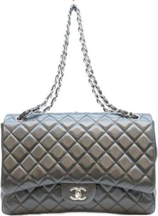 Chanel Pre-owned Vintage Shoulder Bag - Dames - Vintage Schoudertas - Grijs - ONE Size - Leer - Vintage