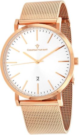 Christian Van Sant Mens Silver dial Watch