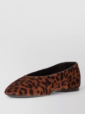 Saint Laurent ballerina shoes pointed toe animal print
