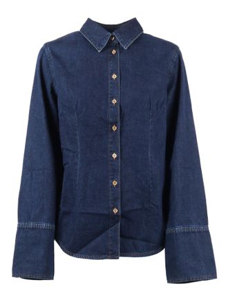7 For All Mankind Indigo Soul Shaped Denim Shirt