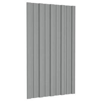 vidaXL Panel De Techo 36 Pcs Gris 80 X 45 Cm Acero Galvanizado Vidaxl