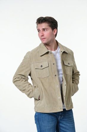 FURNIQ Enzo Suede Shirt Jacket in Sage Green at Nordstrom, Size Xxx-Large