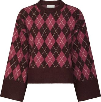 Neo Noir Truien & Vesten, Dames, Veelkleurig, L, Wol, Kick Check Knit Blouse
