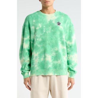 Malbon Golf Grateful Dead Range Tie Dye Graphic Sweatshirt in Green Tie Dye at Nordstrom, Size Medium
