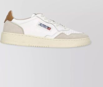 Autry mens leather sneakers raised sole