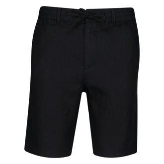 GANT Mens Bermuda Shorts - Black Linen - Size X-Large