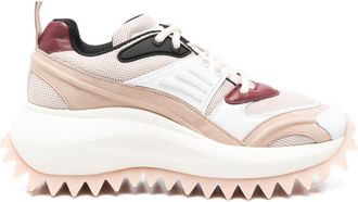 Vic Mati&eacute; Calf Leather and Mesh Panels Sneakers
