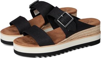 Toms Diana Mule Bukle Womens Wedge Shoes Black : 9.5 B - Medium, Canvas