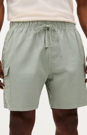 Scalpers Cruz Linen Cargo Shorts in Light Green at Nordstrom, Size 38 X 38 Eu