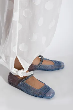 Jimmy Choo London Ballet Flats The Jelly, Womens, Blue