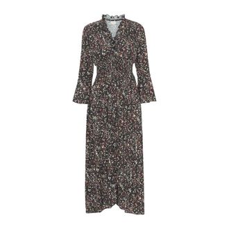 Americandreams Sally Long Dress - Dames - Casual kleedjes - Zwart - S - Kleedjes