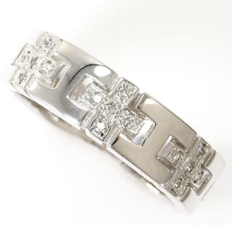 C&A White Gold White Gold (14K) Band Ring (Pre-Owned)