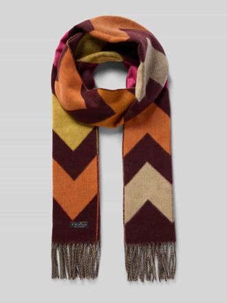 Fraas Schal mit Logo-Patch Modell Cashmink in Bordeaux, Größe 1