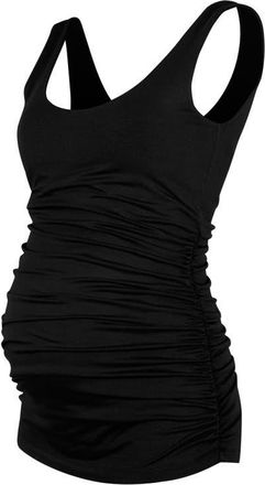 Isabella Oliver Ruched Maternity Tank in Caviar Black at Nordstrom, Size 0