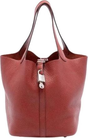 Herm&egrave;s Pre-owned Picotin Lock 18 - Dames - Vintage Tas - Rood - ONE Size - Vintage