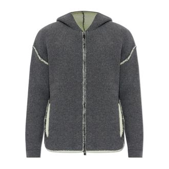 Diesel K-Boubby Cardigan - Heren - Vesten - Grijs - L - Leer - Truien & Vesten