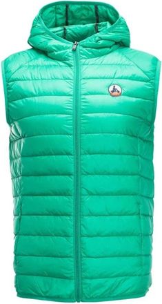 Jott Hooded Sleeveless Puffer Vest - Heren - Bodywarmers - Groen - L - Jassen