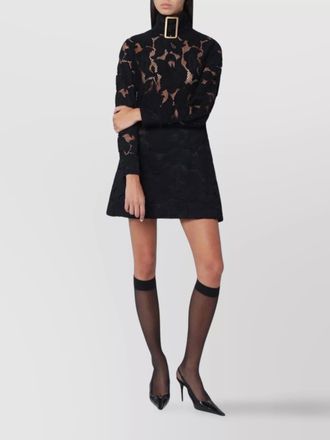 Patou buckle-collar mini dress