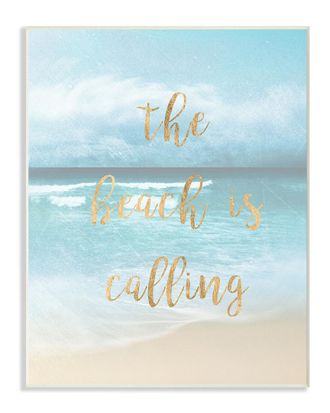 Stupell Industries The Beach Is Calling Gold By Emily Robinson