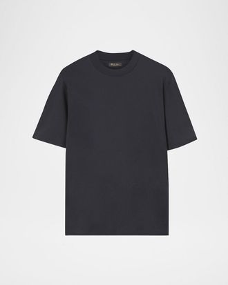 Loro Piana Mens Jersey Cotton Crewneck T-Shirt