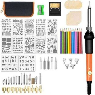 OEM Kit Para Pirograbado De 60 W Con Control De Temperatura, L&aacute;piz Para Madera, Herramientas De Grabado, Puntas Para Grabado En Madera, Puntas Para Soldar