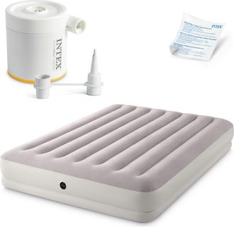 Intex Colch&oacute;n Hinchable 203x152x30 Cm Con Bomba El&eacute;ctrica Intex 64179