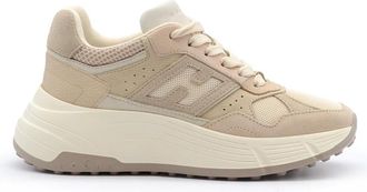 Hogan Hi-Fi Sneakers met Memory Foam - Dames - Sneakers - Beige - 40 EU - Leer - Schoenen