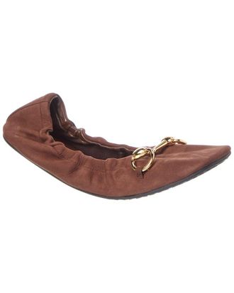 Gucci Prima Leather Ballet Flat