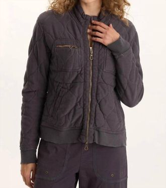 Xcvi Osment Quilted Bomber Jacket In Ashlar