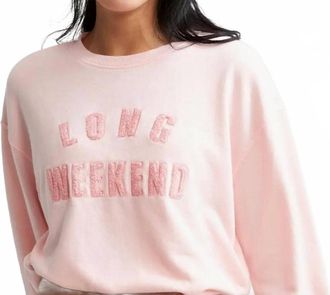 Shiraleah Long Weekend Comfy Sweatshirt In Rose