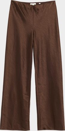 Vince Fluid Bias-Cut Crushed Satin Pants
