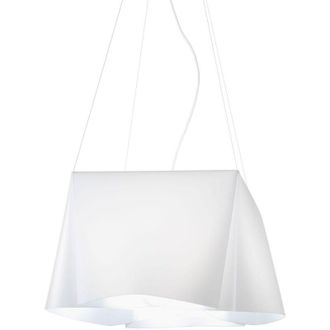 Linea Zero Suspensi&oacute;n 3 Luces Blanca En Metal Cromado Cm. 59x31h