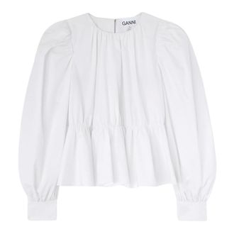Ganni Donna, Camicette, Bianco, M, new