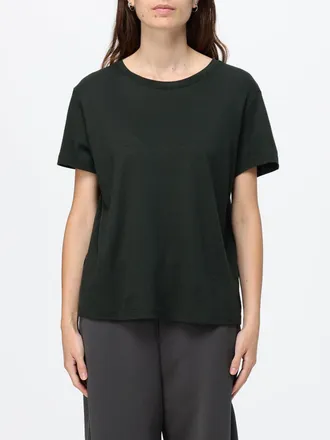Max Mara S Max Mara T-shirt girocollo in misto cotone con spalle cadute