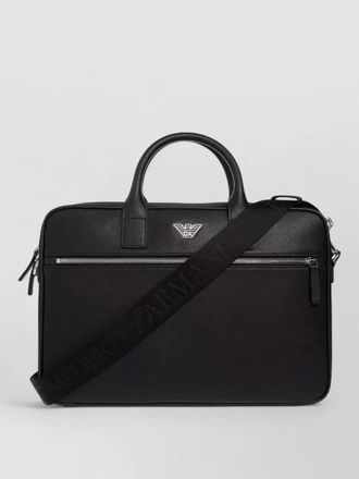 Emporio Armani shoulder bag detachable strap top handles pocket