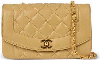 Chanel Borsa a spalla Diana piccola 1992 - Toni neutri