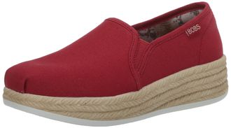 Skechers Womens Urban Highlites. Espadrille Slip On. Platform, Red Excursion Plain Getaway Solids, 4.5 UK