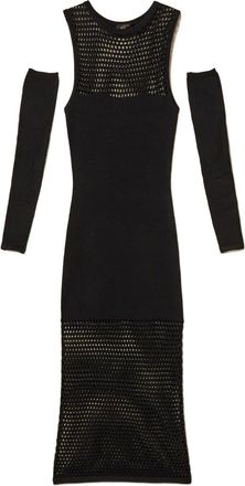 Twin-Set cut-out detail sleeveless midi dress - women - Polyamide/Viscose - S - Black