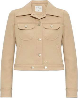 Courr&egrave;ges Lichtbeige Jas - Dames - Zomerjassen - Beige - 2XS - Leer - Jassen